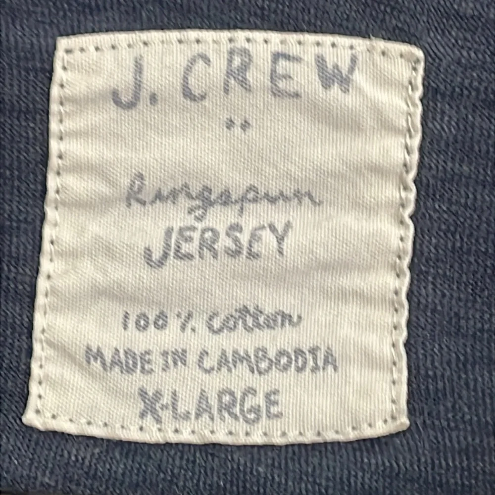 J. Crew men’s Size XL ringspun jersey blue lightweight hoodie. T-Shirt material.
